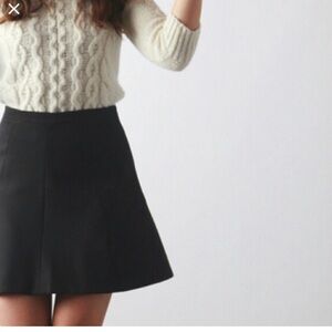J crew black a line skirt new size 10